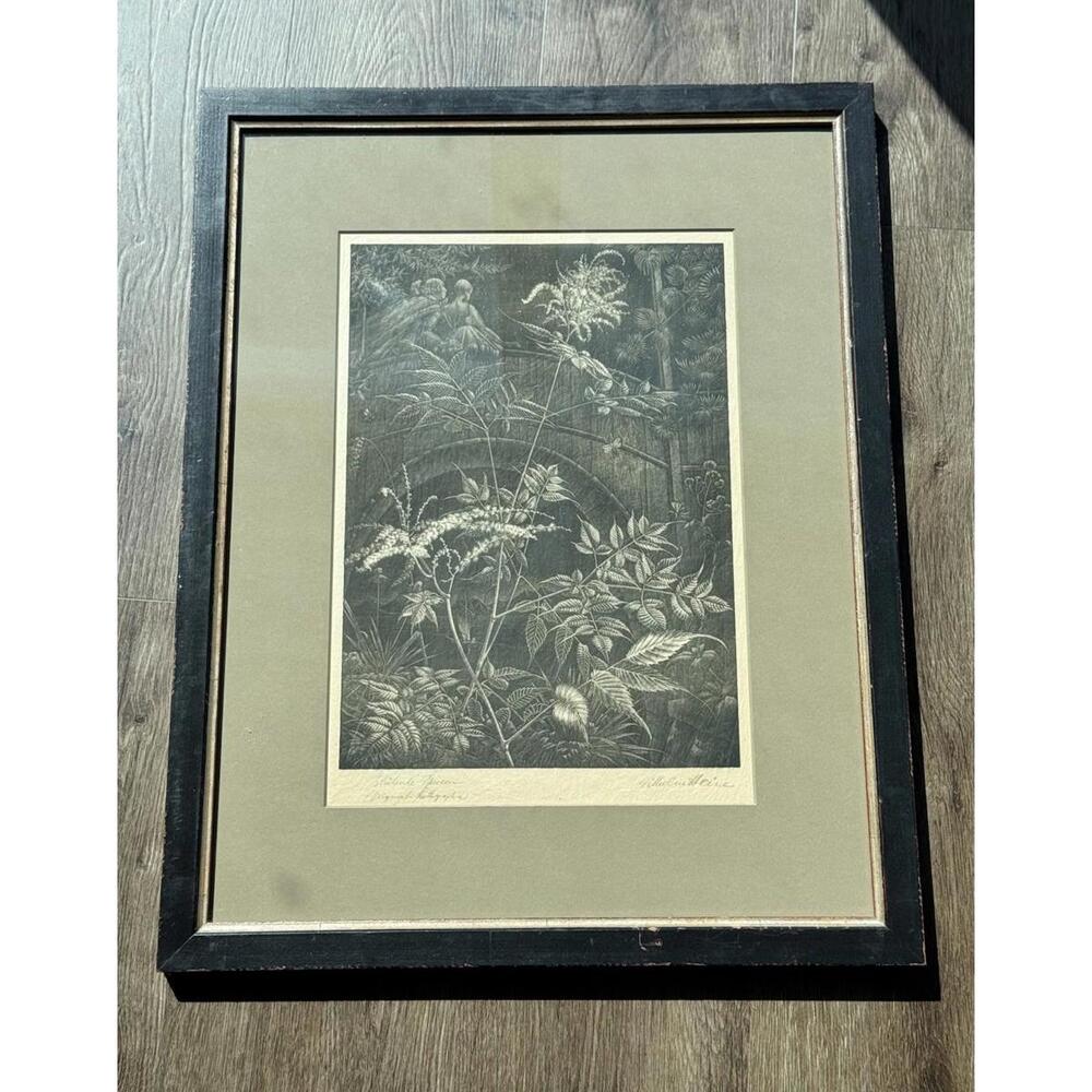 Wilhelm Heise Bluehende Spieren Um 1925 Original Stone Lithograph Nocturnal Flow